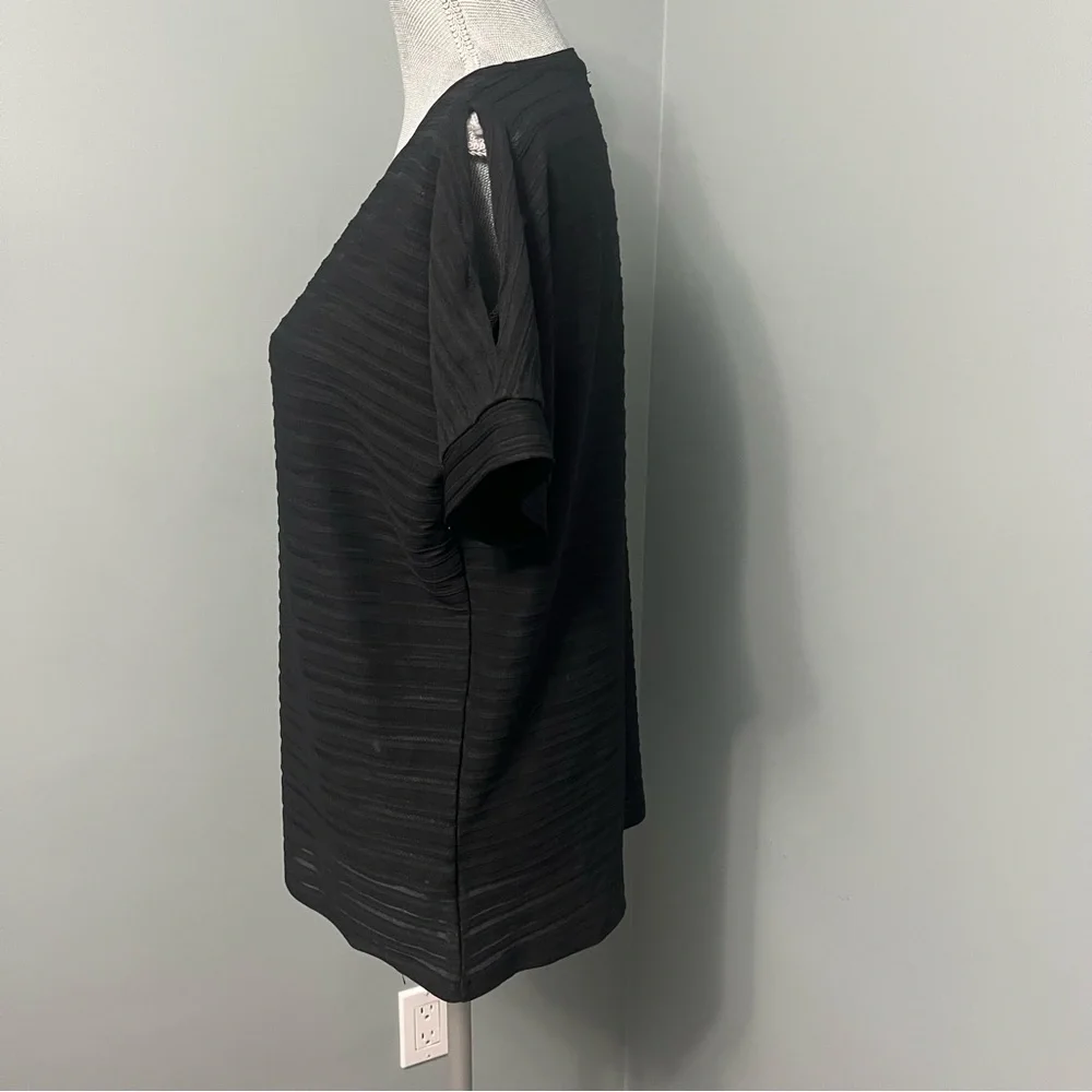 MICHAEL MICHAEL KORS cold shoulder black blouse size medium shirt - Picture 7 of 12